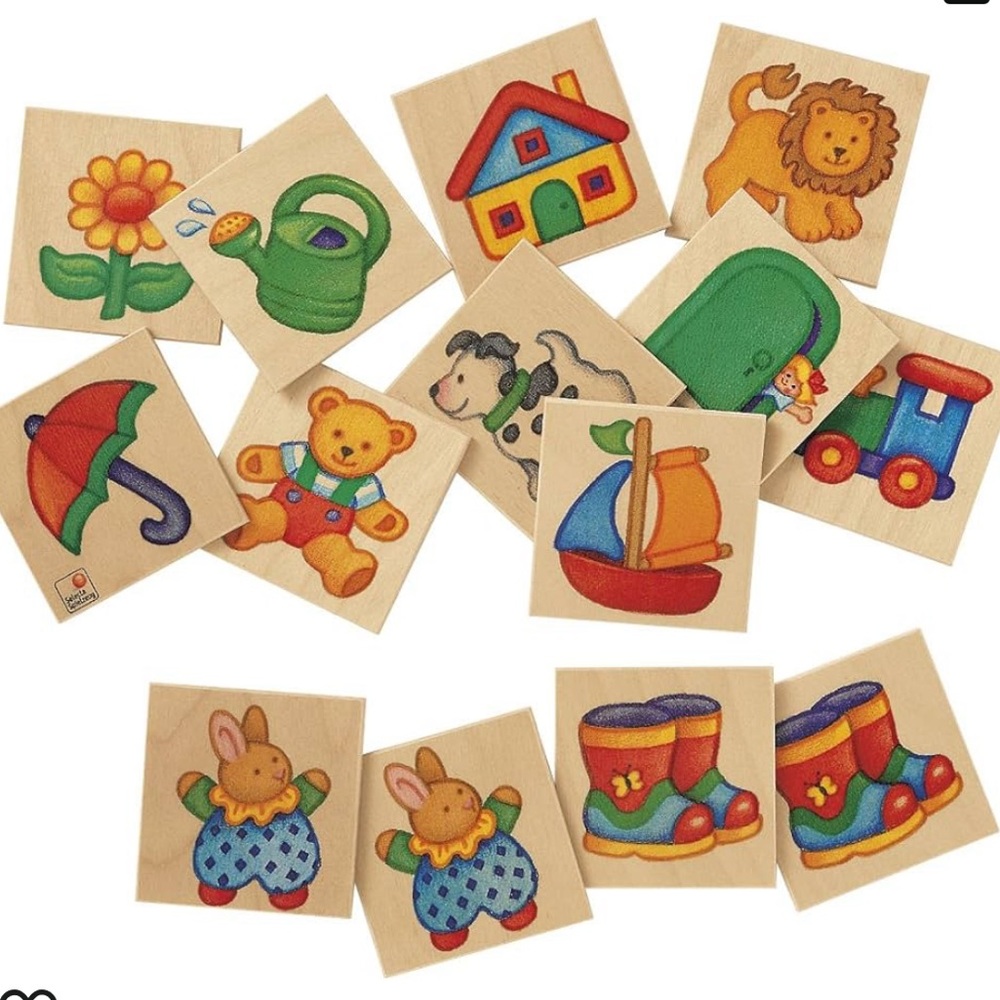 Selecta German Wooden Memory Game EUC